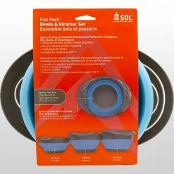 Deals 🥰 Buy ⌛ Adventure Ready Brands Books, Maps & Games SOL Flat Pack Bowls & Strainer Set 🎉 🌟 -Hiking & Camping Essentials Sales Store ONECOL D1 28